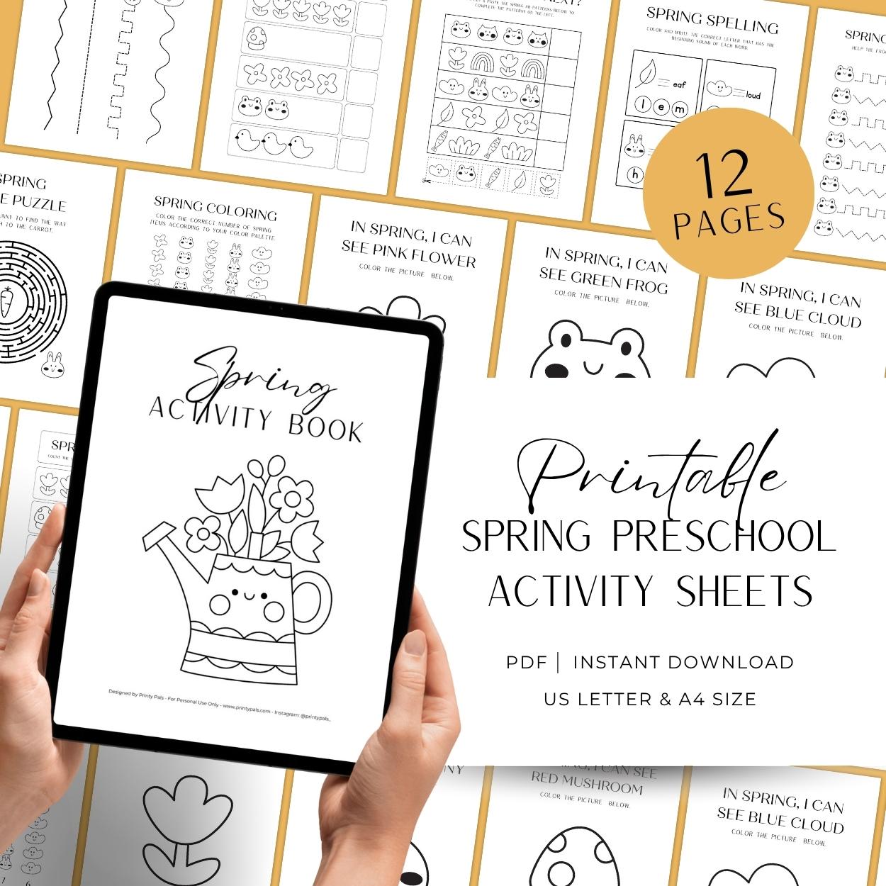 Activity Book - Spring Preschool FREE